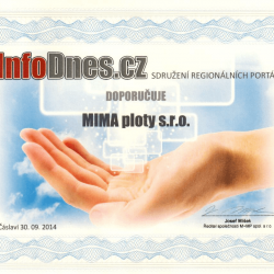 certifikat-mima-betonove-ploty-infodnes-2-2014 | Certifikáty