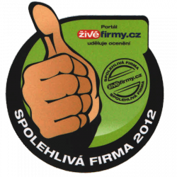 Samolepka_Spolehliva firma-2012 | Certifikáty