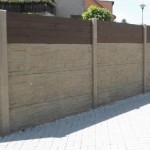 betonový plot + dřevo | Galerie - Betonové ploty